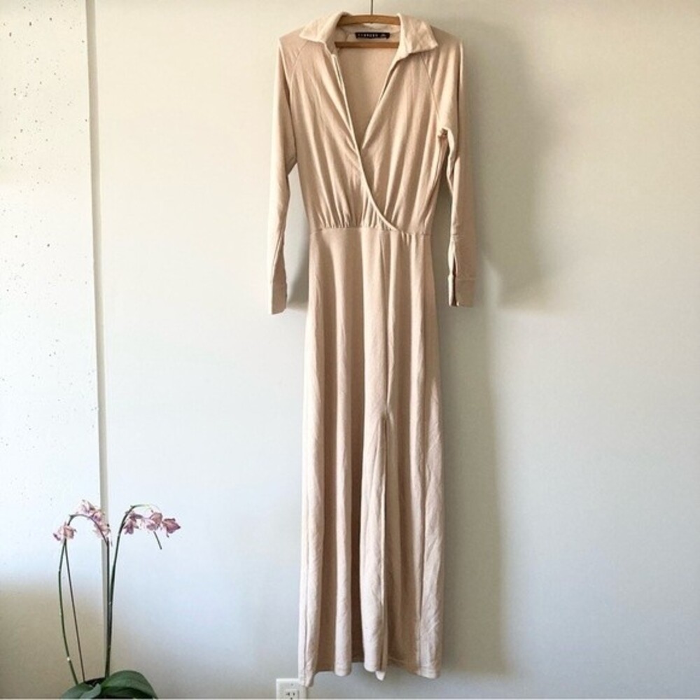 Lioness Maxi Dress in Oatmeal Color Size XS